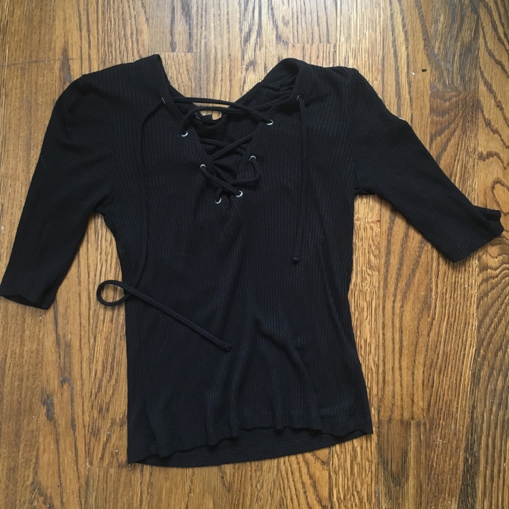 Topshop tie up top